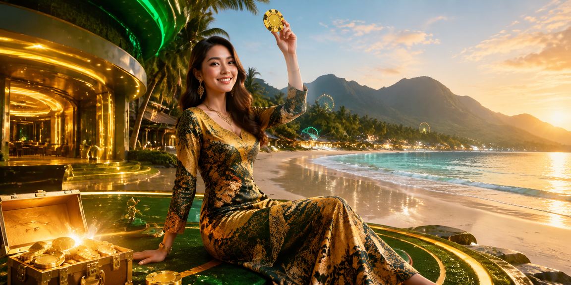 Casino hiburan malam bertema batik di Langkawi, suasana gemerlap